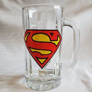 Glass Mug with Superman's emblem